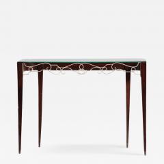 Fabrizio Clerici Fabrizio Clerici rare console table in rosewood with front in painted metalwork - 2083985