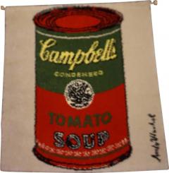 Fabulous Andy Warhol Campbell s Soup Can Rug Tapestry Mid Century Modern - 1558918