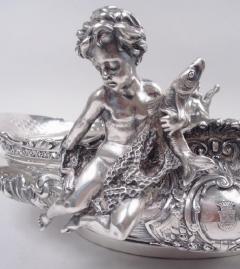 Fabulous Austrian Rococo Classical Hunting Fishing Centerpiece Bowl - 3991863