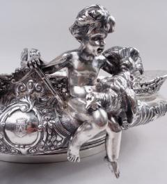Fabulous Austrian Rococo Classical Hunting Fishing Centerpiece Bowl - 3991866