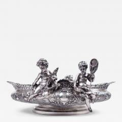 Fabulous Austrian Rococo Classical Hunting Fishing Centerpiece Bowl - 3993570