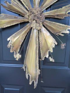 Fabulous Brutalist Brass Starburst Sunburst Wall Sculpture Mid Century Modern - 1497751