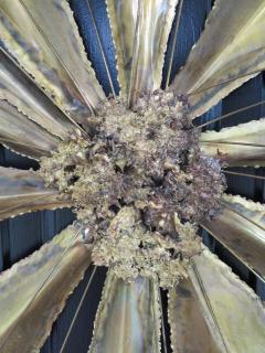 Fabulous Brutalist Brass Starburst Sunburst Wall Sculpture Mid Century Modern - 1497754