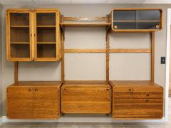 Fabulous Curved Danish style 3 Bay Modular Wall Unit JA Wood Craft - 4729509