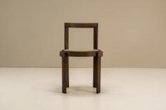 Fabulous Italian Modernist Dining Chairs in Ash Wood and Faux Leather 1960s - 2947761