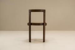 Fabulous Italian Modernist Dining Chairs in Ash Wood and Faux Leather 1960s - 2947767