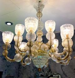 Fabulous Modern Art Deco Style Murano Glass Chandelier - 2587561