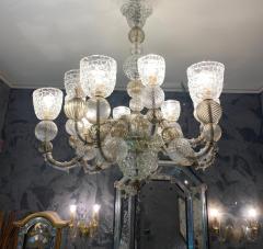 Fabulous Modern Art Deco Style Murano Glass Chandelier - 2587562