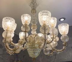 Fabulous Modern Art Deco Style Murano Glass Chandelier - 2587564