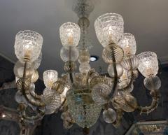 Fabulous Modern Art Deco Style Murano Glass Chandelier - 2587566