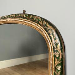 Fabulously Rare English Georgian Green and Gold Sgraffito Wall Mirror Circa 1840 - 2908240