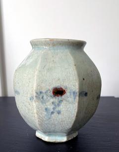 Faceted Korean Ceramic Celadon Jar Joseon Dynasty - 2077076