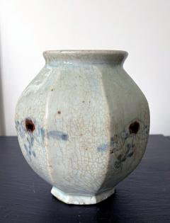 Faceted Korean Ceramic Celadon Jar Joseon Dynasty - 2077078