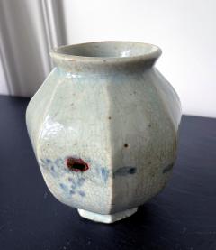 Faceted Korean Ceramic Celadon Jar Joseon Dynasty - 2077085