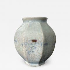 Faceted Korean Ceramic Celadon Jar Joseon Dynasty - 2078895