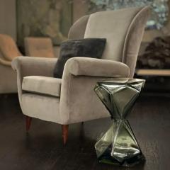 Faceted Murano Glass Occasional Table in Gray - 4126656