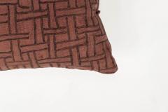 Faded Plum Color Embroidered Lumbar Cushion - 3608305