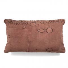 Faded Plum Color Embroidered Lumbar Cushion - 3608308