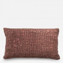 Faded Plum Color Embroidered Lumbar Cushion - 3611180