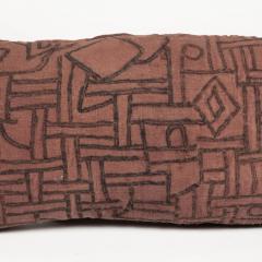 Faded Plum Color Embroidered Small Lumbar Cushion - 3635010