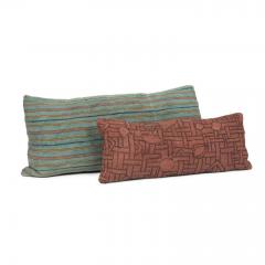 Faded Plum Color Embroidered Small Lumbar Cushion - 3635011