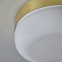 Fagerhults Belysning 1970s Fagerhult Brass and Glass Flush Mount - 3924246