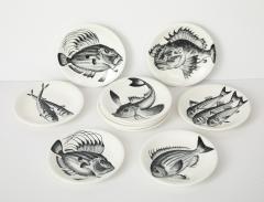 Faience d Avrit Faience d Avrit 11 French Hand Painted Fish Dinner Plates - 4618137