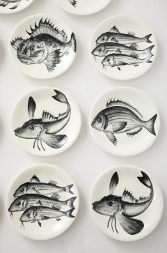 Faience d Avrit Faience d Avrit 11 French Hand Painted Fish Dinner Plates - 4618140