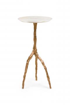 Fakasaka Design Brazilian Contemporary Polished Bronze Side Table - 4613341
