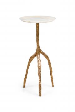 Fakasaka Design Brazilian Contemporary Polished Bronze Side Table - 4613342