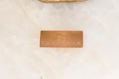 Fakasaka Design Brazilian Contemporary Polished Bronze Side Table - 4613348