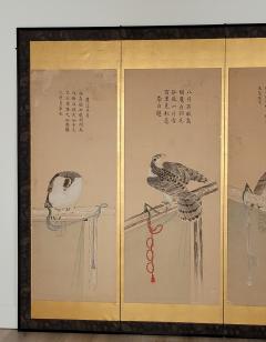 Falconry Screen Japan circa 1840 - 3544663
