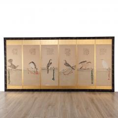 Falconry Screen Japan circa 1840 - 3585132