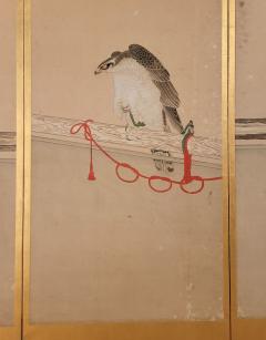 Falconry Screen Japan circa 1840 - 3585137