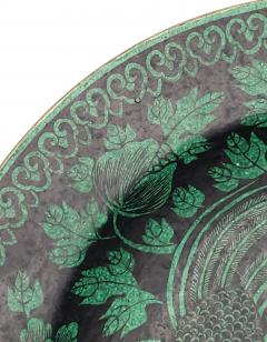 Famille Noir Chinese Plate circa 1900 - 3953349