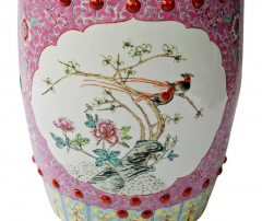 Famille Rose Ceramic Handmade Chinese Garden Stool - 3056327