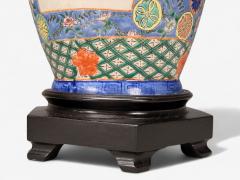 Famille Rose Large Chinese Table Lamps Porcelian Rosewood China 19th c  - 4618281