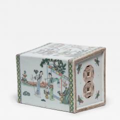 Famille Verte Headrest with Courtyard Scenes - 4168124
