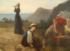 Fanny Gambogi Painting of Women with Donkey - 4516359