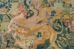 Fantastic Beasts Hunt Late 16th Century European Antique Tapestry - 4210578