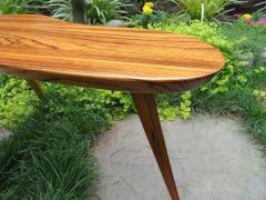 Fantastic Petite Boomerang or Kidney Shape Zebrawood Coffee Table Midcentury - 1520362