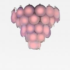 Fantastic Pink Amethyst Murano Disc Chandelier 1970s - 2319585