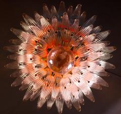 Fantastic Pink Murano Palmette Chandelier - 3459297
