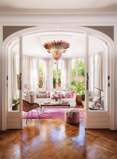 Fantastic Pink Murano Palmette Chandelier - 4714090