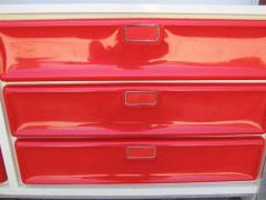 Fantastic Pop Modern Red Plastic Front Credenza Mid Century - 1820709