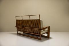 Fausto Bontempi Three Seater Sofa In Solid Ash And Mansonia Wood By Fausto Bontempi Italy 1961 - 3384816