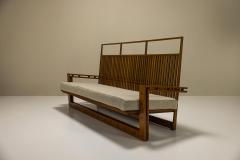Fausto Bontempi Three Seater Sofa In Solid Ash And Mansonia Wood By Fausto Bontempi Italy 1961 - 3384817