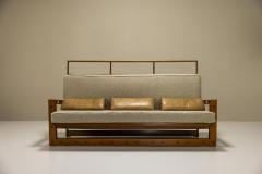 Fausto Bontempi Three Seater Sofa In Solid Ash And Mansonia Wood By Fausto Bontempi Italy 1961 - 3384818