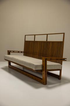 Fausto Bontempi Three Seater Sofa In Solid Ash And Mansonia Wood By Fausto Bontempi Italy 1961 - 3384824