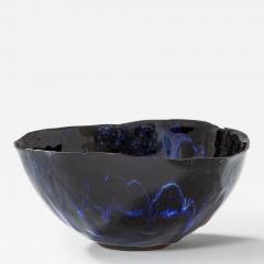 Fausto Melotti Fausto Melotti Decorative Bowl in Blue Enameled Ceramic 60s - 3150092